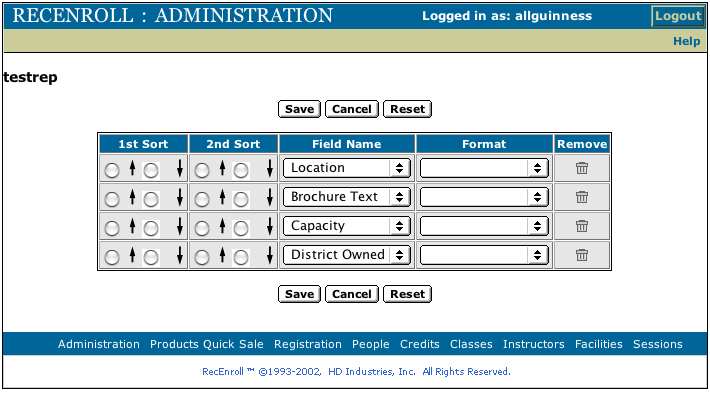 Reports Setup 13