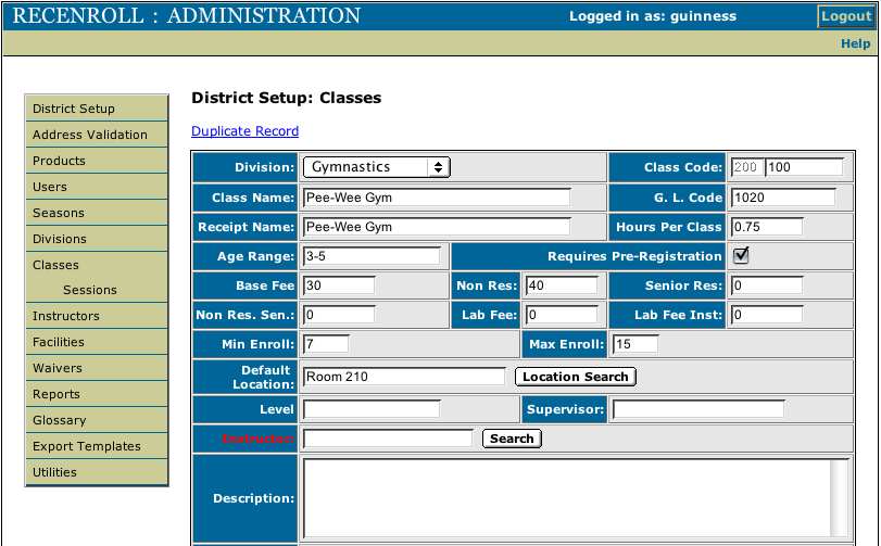 Classes Setup 2